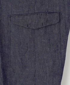 JOSEPH ABBOUD 【ウエストも伸びる！/JAPANファブリック/イージーパンツ/清涼/セットアップ】リネンデニム パンツ