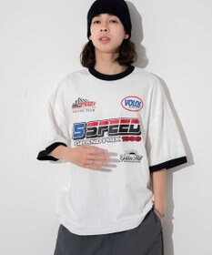 WEGO 【ユニセックス着用ITEM/手洗い可/MLサイズ】レーシングロゴTシャツ