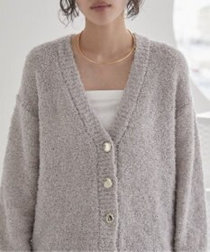 WEGO 【ANGIE VINTAGE】リボンヤーンVネックニットカーディガン