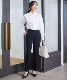 23区 L 【洗える】エンブロイダリーシャーティング シャツ ブラウス