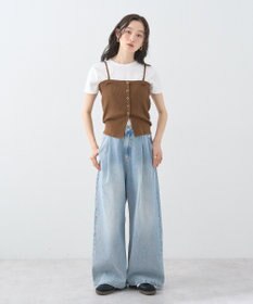 earth music&ecology ＳＥＴ２点コンパクトＴＥＥ＋マルチｗａｙニットビスチ