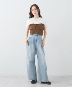 earth music&ecology ＳＥＴ２点コンパクトＴＥＥ＋マルチｗａｙニットビスチ