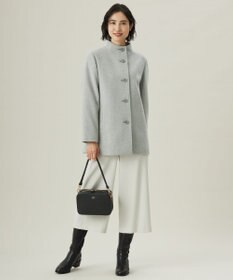 J.PRESS LADIES L ショートビーバー ボトルネック コート