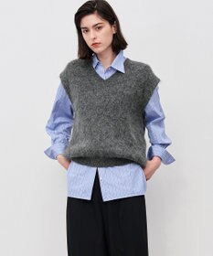 uncrave アルパカファーニット Vネックベスト