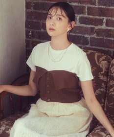 earth music&ecology ＳＥＴ２点コンパクトＴＥＥ＋マルチｗａｙニットビスチ