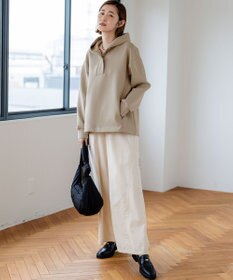 23区 S 【洗える】コットンエアーダンボール ドロスト フーディー