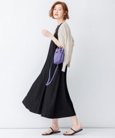 洗える】デニムライクシャンブレー フレア ワンピース / 23区