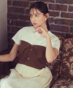 earth music&ecology ＳＥＴ２点コンパクトＴＥＥ＋マルチｗａｙニットビスチ