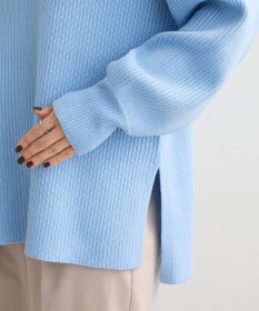 Green Parks 洗えるボトルネックリブニットプルオーバー