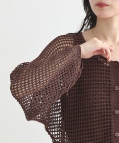 earth music&ecology ＳＥＴ２点メッシュニットカーディガン＋ビスチェ