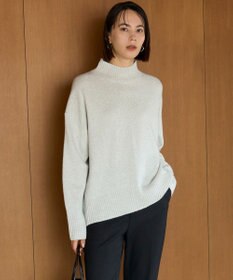 UNFILO カシミヤブレンド ハイネックニット シルバーラメ