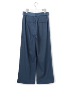 ICB L 【裏起毛】 ウォームサテン ワイドストレートパンツ