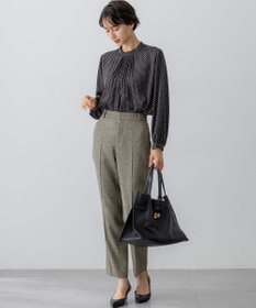 23区 L 【洗える】グラデーションドットプリント ブラウス