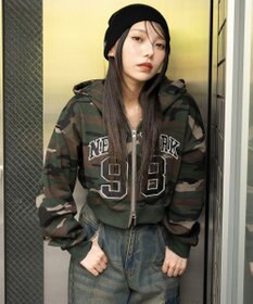 WEGO グラフィックショートZIPパーカー