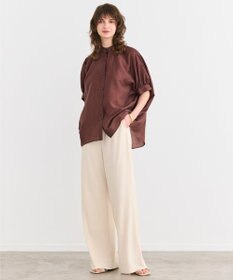 BEIGE， 【洗える】AMARYLLIS / シアーパフオーバーサイズブラウス