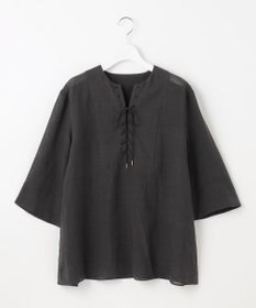 自由区 【カタログ掲載・接触冷感・洗える】ラミーローンプルオーバー ブラウス