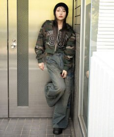 WEGO グラフィックショートZIPパーカー