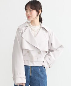 earth music&ecology バックフレアショートトレンチコート