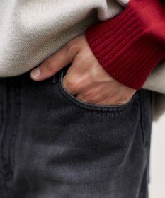 WEGO 【S～Lサイズ展開/ウエスト調整可】パラシュートデニムパンツ