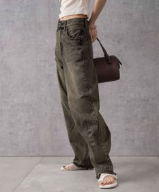 WEGO ヴィンテージウォッシュカーブデニムパンツ