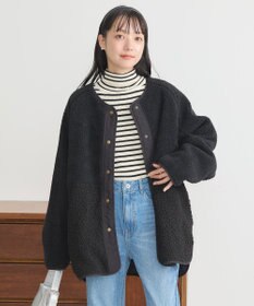 earth music&ecology 粒違い切替ボアブルゾン