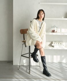 earth music&ecology 粒違い切替ボアブルゾン