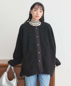 earth music&ecology 粒違い切替ボアブルゾン