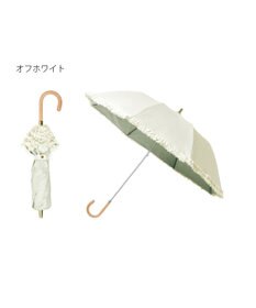 MOONBAT 【晴雨兼用日傘】LANVIN en Bleu (ランバン オン ブルー) 折りたたみ日傘 ドビーフリル 遮光 遮熱 UV