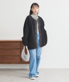 earth music&ecology 粒違い切替ボアブルゾン