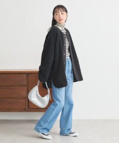 earth music&ecology 粒違い切替ボアブルゾン