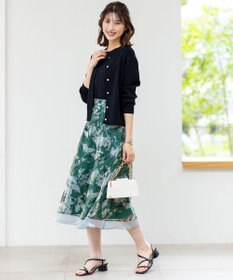 ANY SIS S 【洗える】レーシーディテール カーディガン