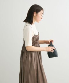 Green Parks レザー風キャミワンピース