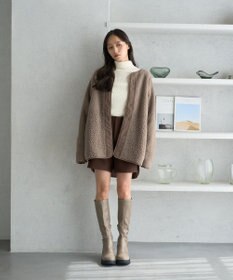 earth music&ecology 粒違い切替ボアブルゾン