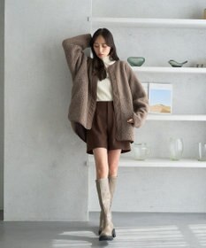 earth music&ecology 粒違い切替ボアブルゾン