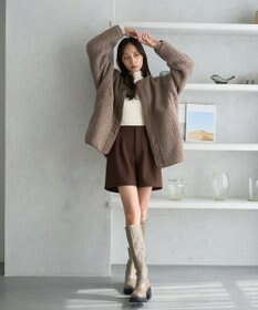 earth music&ecology 粒違い切替ボアブルゾン