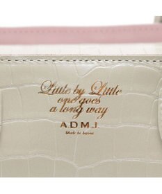 A.D.M.J. 【牛革】クロコ型押し ザ・ビーDカン付ミニトート