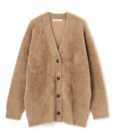 UNFILO ナイロンシャギー Vネックカーディガン