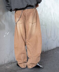 WEGO チェーン付きバルーンデニムパンツ