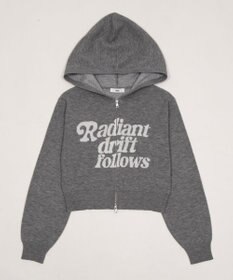 WEGO グラフィックジャガードニットZIPパーカー