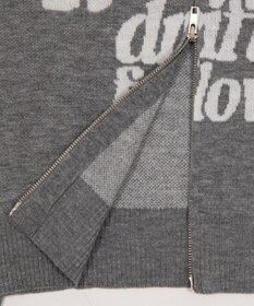 WEGO グラフィックジャガードニットZIPパーカー