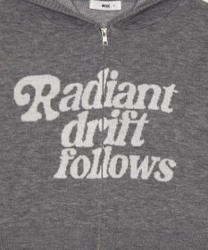 WEGO グラフィックジャガードニットZIPパーカー