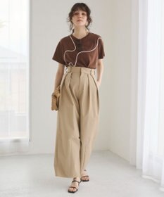 WEGO 【ANGIE VINTAGE】コード刺繍デザインTシャツ