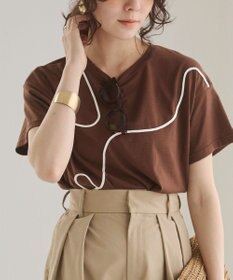WEGO 【ANGIE VINTAGE】コード刺繍デザインTシャツ