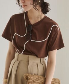 WEGO 【ANGIE VINTAGE】コード刺繍デザインTシャツ