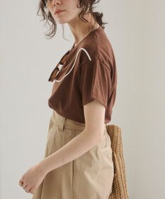 WEGO 【ANGIE VINTAGE】コード刺繍デザインTシャツ