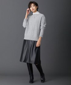 J.PRESS LADIES 【洗える】シンセティックマットleather スカート