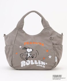 Y'SACCS SNOOPYデザイン サイドギャザー2wayトート　Mサイズ(スケートボード）