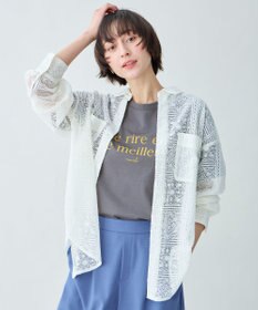 ANY L レースオーバーシャツ