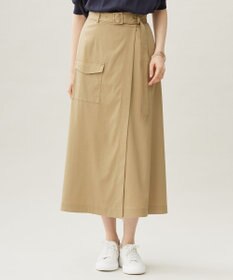 自由区 L デニムライクボトムフレア スカート