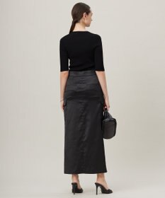 ICB 【洗える】 ハイマルチストレッチサテン スカート